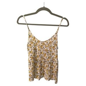 American Eagle Outfitters Spaghetti Strap Yellow and Pink Camisole